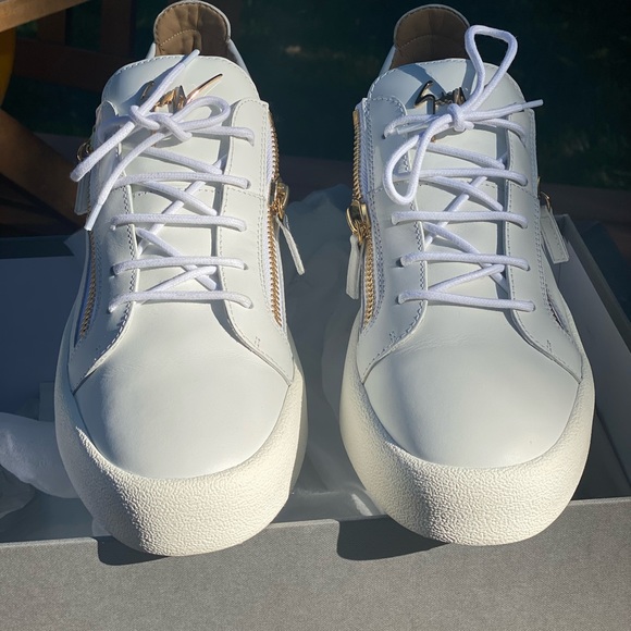 Giuseppe - London double zip leather low top white - Picture 2 of 11